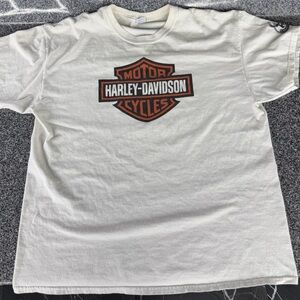 Harley-Davidson x Milwaukee Bucks white Tee with Bold Logo